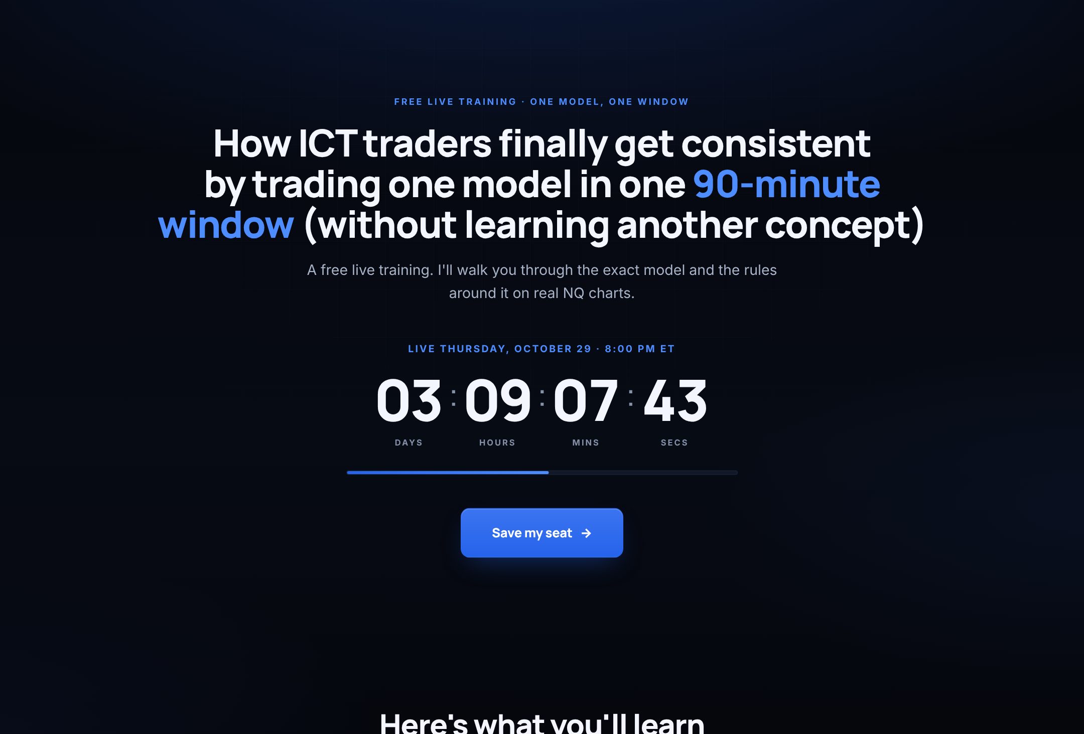Registration page preview